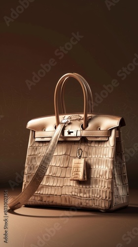 Luxurious Leather Handbag with Exquisite Craftsmanship and Iconic Design Elements © kittipoj