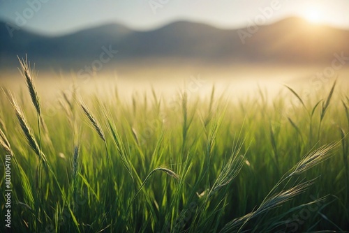 grass in the fog