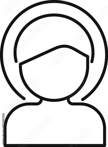 Saint person icon outline vector. Art image. Jesus character holy