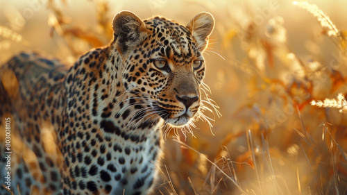 Leopard in the golden hour light © SashaMagic