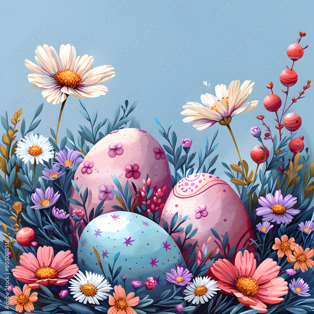 Easter Garden Celebration Illustration