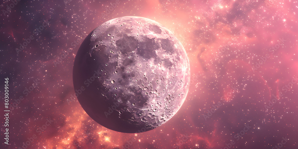 Captivating Pink Moon,The Pink Moon Chronicles.HD Wallpaper 