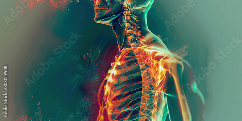 Rib Fracture: The Chest Pain and Difficulty Breathing - Imagine a person with highlighted ribs, experiencing sharp chest pain and difficulty breathing