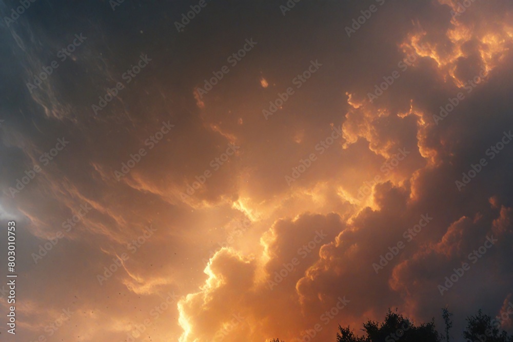 Fototapeta premium fire in the sky
