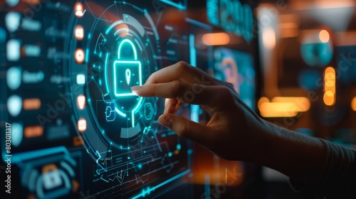 Protect digital identity and secure networks with encryption technology, managing cyber threats with secure gateway software and robust online data breach protection.