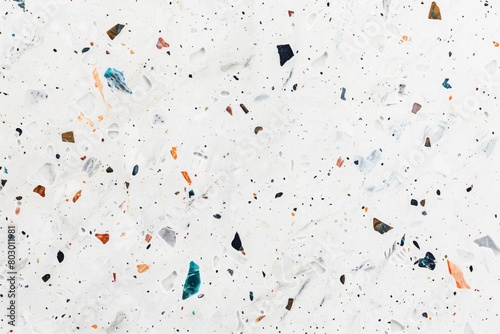 abstract terrazzo pattern, colored stone splashes on a beige background, marble background with multi-colored spots