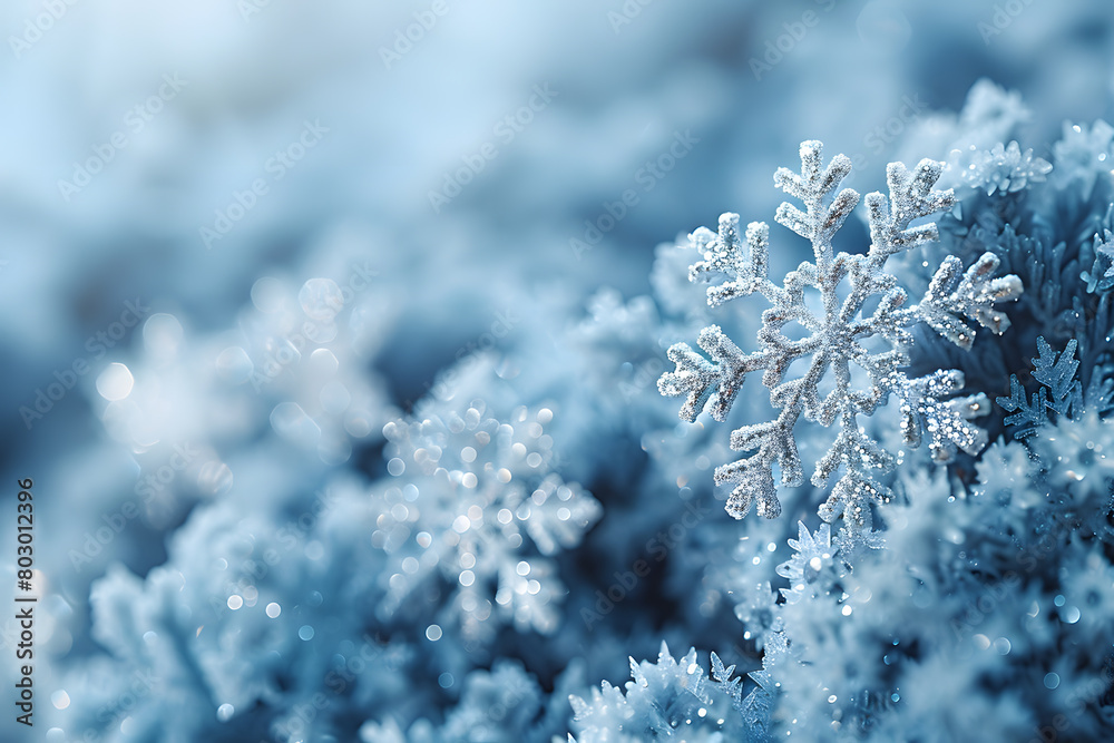 Minimalist Winter Scene: Snowflake Serenity Unfolds Minimalist Winter Scene: Snowflake Serenity Unfolds