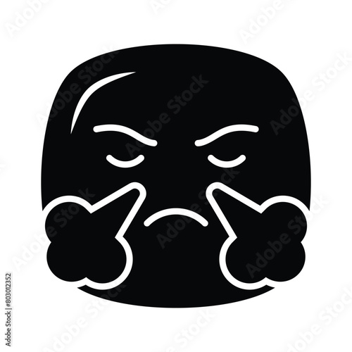 Have a look at this creative icon of frustrated emoji, trendy style vector
