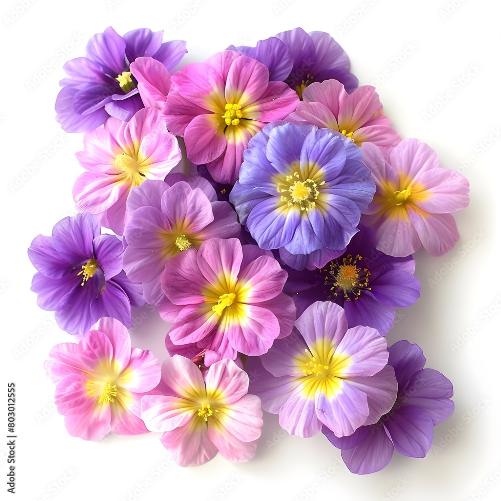 bouquet of flowers isolated on white   Generative AI