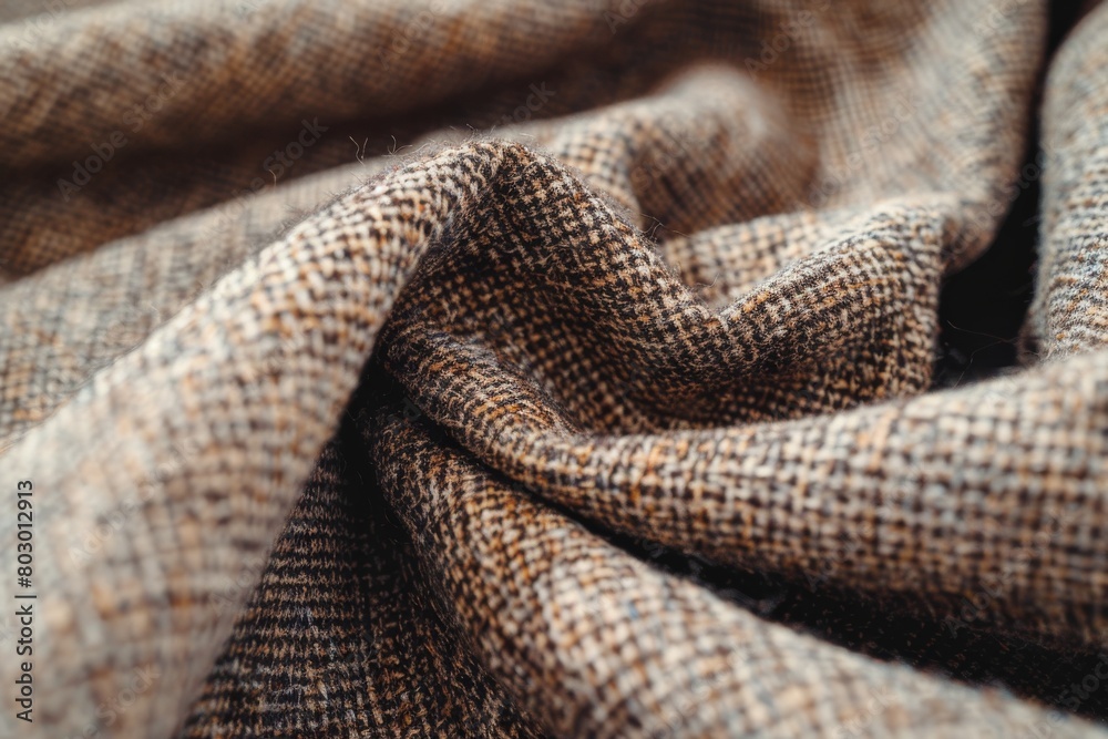 Fototapeta premium Close-Up of Herringbone Fabric Texture