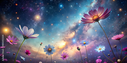 Floral Galaxies Stars Sprout from Petals