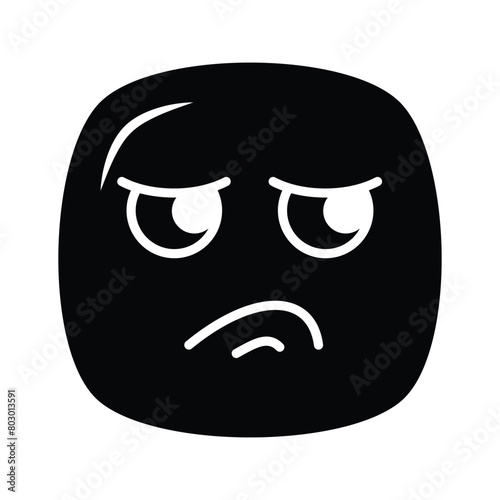Disgusted emoji vector design, customizable unique vector