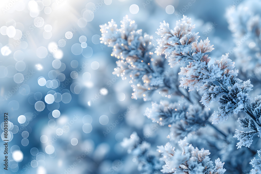 Serenity in Snow: Delicate Flakes Against Minimalist Background Serenity in Snow: Delicate Flakes Against Minimalist Background