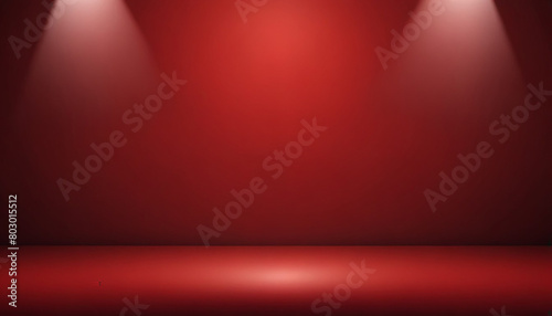 studio background featuring a red color, add a touch of subtle shimmer or a gradient transitions, added depth