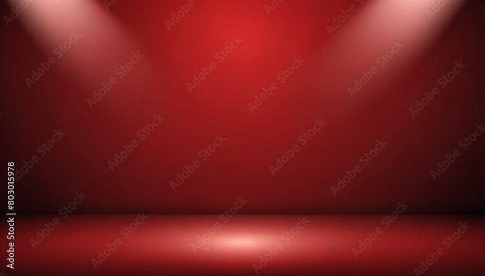 studio background featuring a red color, add a touch of subtle shimmer or a gradient transitions, added depth