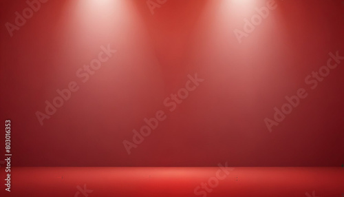 studio background featuring a red color, add a touch of subtle shimmer or a gradient transitions, added depth