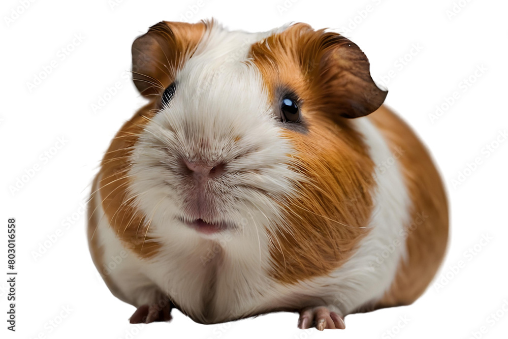 funny guinea pig smiling on white background funny guinea pig smiling on white background