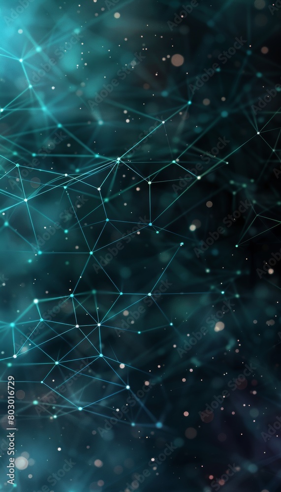 Interconnected dots on vibrant blue background, illustrating communication concept Interconnected dots on vibrant blue background, illustrating communication concept