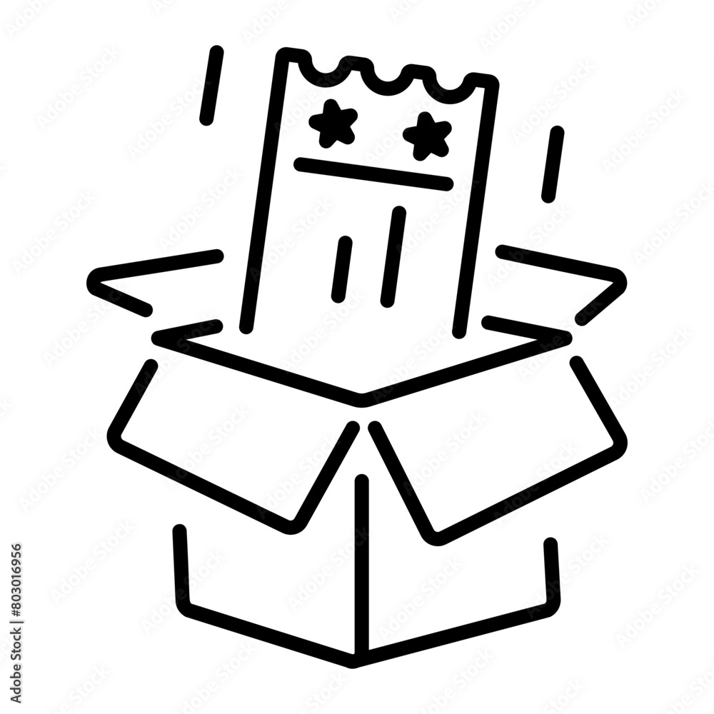 Grab this linear icon of a lucky voucher Grab this linear icon of a lucky voucher
