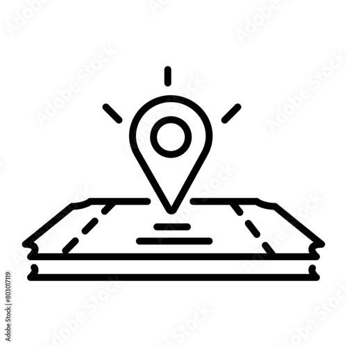 Handy line style icon of venue tickets 