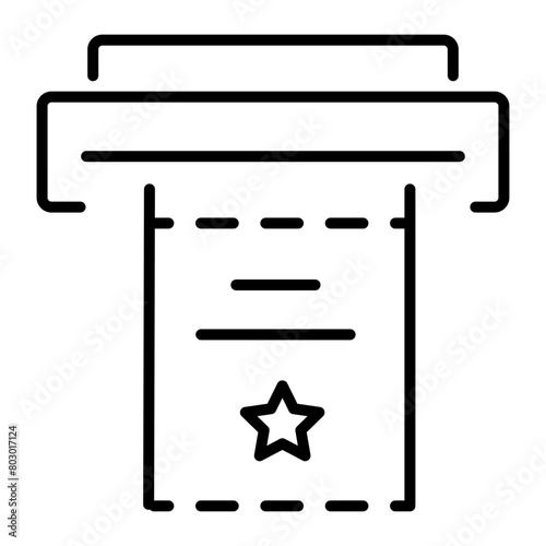 Here’s a linear icon of a ticket holder 