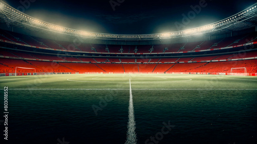 Panoramic view of a soccer field.