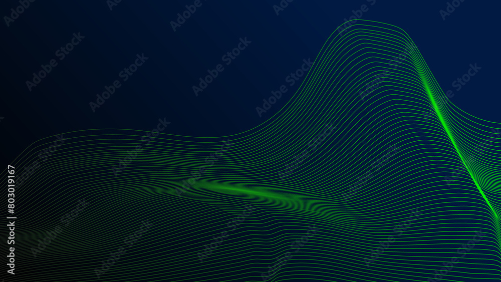 wave green stripes abstract template