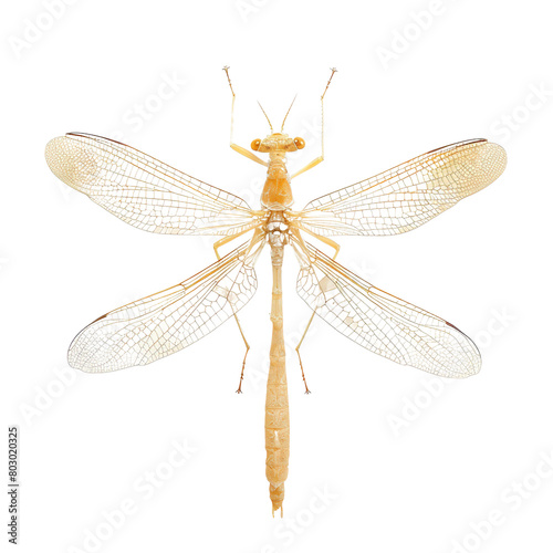 top view of a delicate mayfly isolated on a white transparent background © CrazeePixelINC