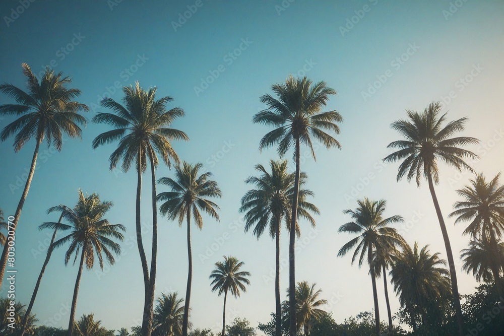 palm trees against sky