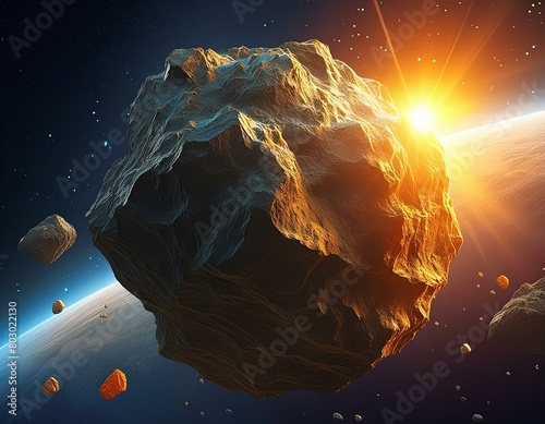 asteroid in space photo