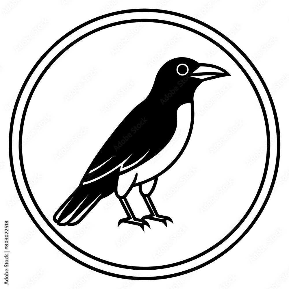 Obraz premium crow logo vector
