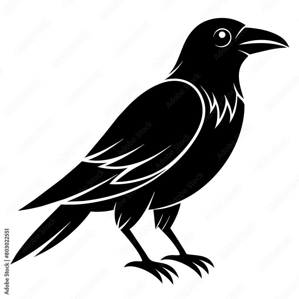 Obraz premium crow silhouette vector illustration art