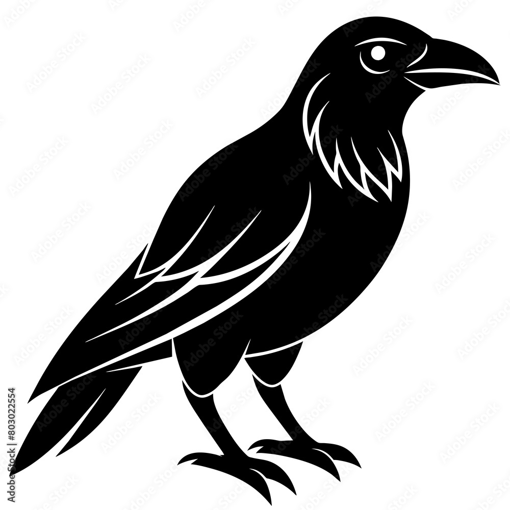 Fototapeta premium crow vector icon illustration art