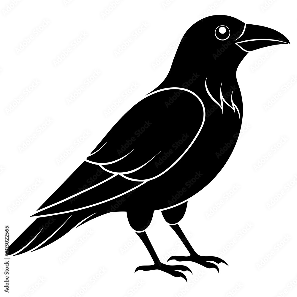 Obraz premium crow vector icon illustration