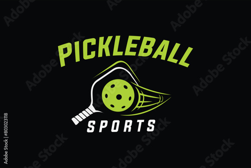 pickleball logo vector graphic for any business especially for sport team, club, community.