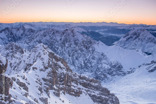 frühmorgens auf der Zugspitze