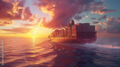 Innovation technology of logistics concept, Logistics of international container cargo shipping