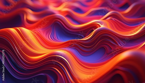  Heatmap-inspired design with flowing gradients from hot red to cool violet, representing