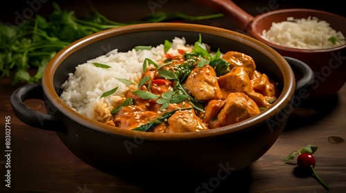 Thai-Inspired Chicken and Cashew Red Curry: Delicious Dish with Rice