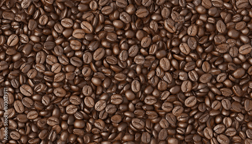 background of coffee beans  top view