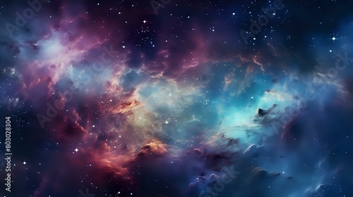 Celestial Beauty  Colorful Nebula in Space Galaxy Cosmos Night Sky