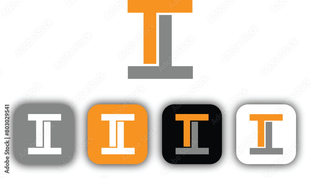 Obraz premium TT logo design and icon