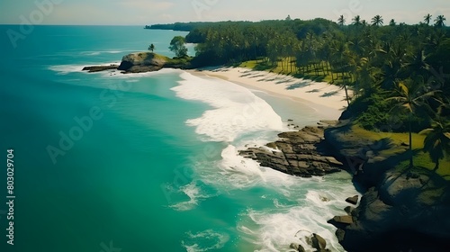 Spectacular Pernambuco beach view, a tropical paradise with serene ocean. photo