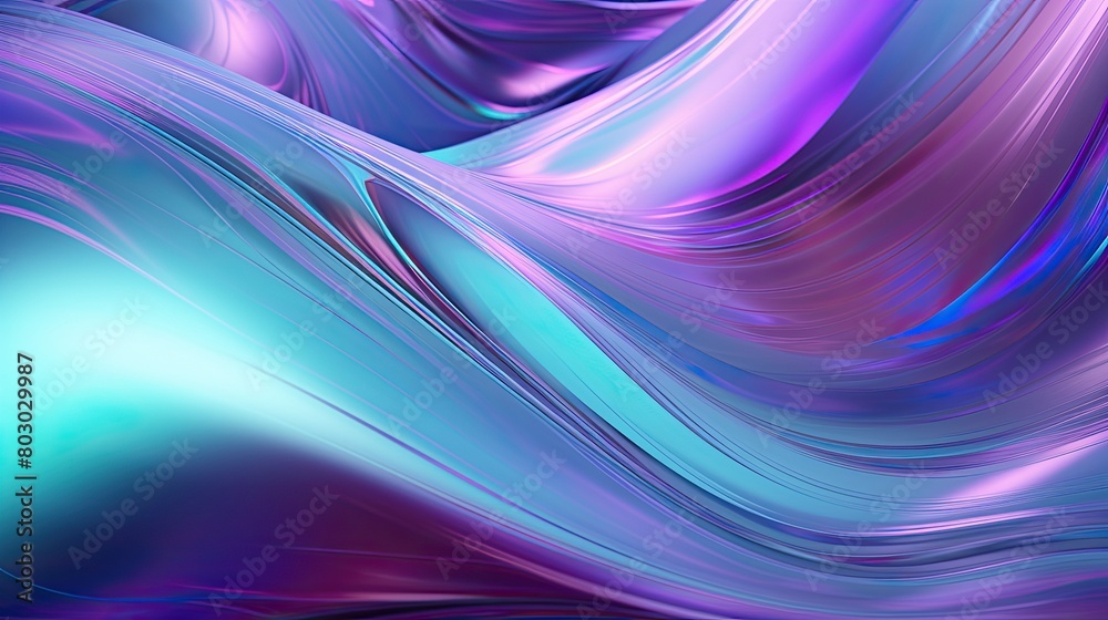 Bursting holographic background with shimmering waves of amethyst and turquoise Bursting holographic background with shimmering waves of amethyst and turquoise