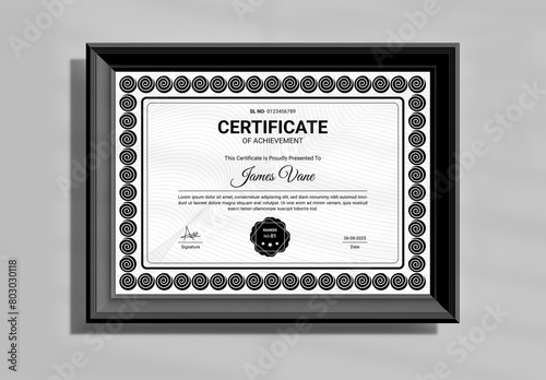 Certificate Of Achievement Award Layout (ID: 803030118)
