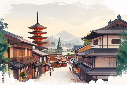  Illustration of Kyoto City