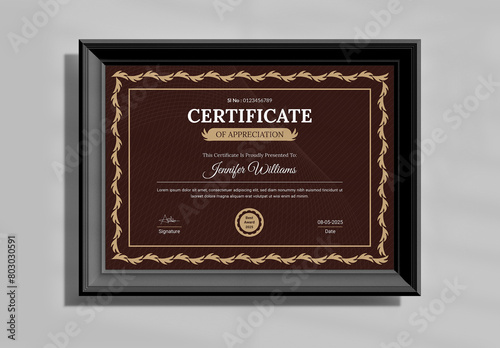 Modern Certificate With Creative Border (ID: 803030591)