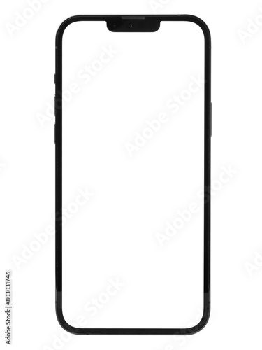 mobile mockup blank screen isolated with clipping path on background