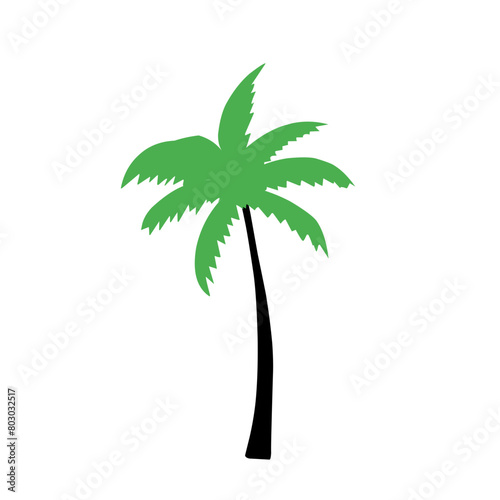 Wallpaper Mural Black palm trees set isolated on white background. Palm silhouette. Palm tree design for posters, banners and promotional items. Vector illustration Torontodigital.ca