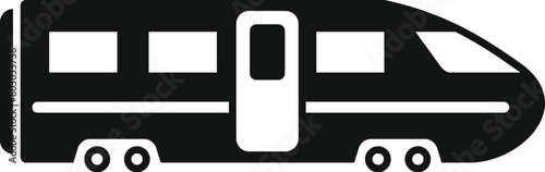 Classic speed train icon simple vector. Modern locomotive. Station public